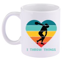 Track And Field Women Discus Thrower 11oz C Handle Ceramic Mug