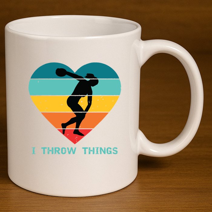 Track And Field Women Discus Thrower 11oz C Handle Ceramic Mug