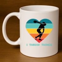 Track And Field Women Discus Thrower 11oz C Handle Ceramic Mug