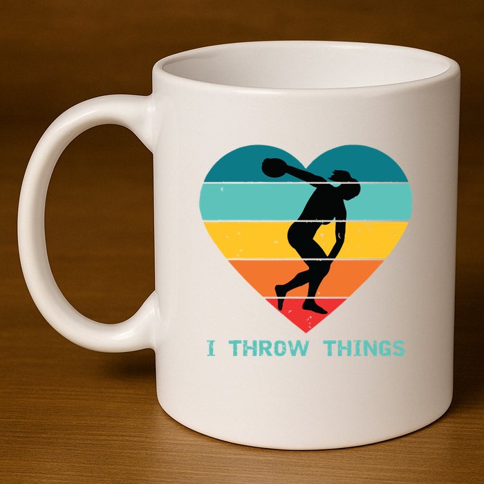Track And Field Women Discus Thrower 11oz C Handle Ceramic Mug