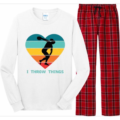 Track And Field Women Discus Thrower Long Sleeve Pajama Set