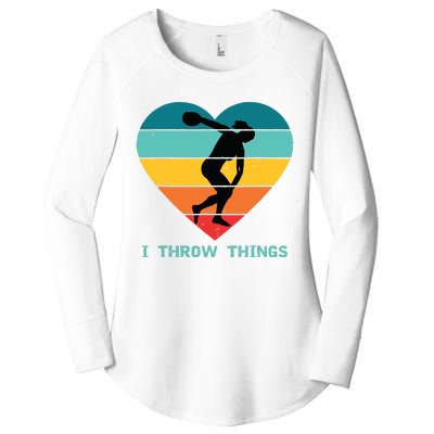 Track And Field Women Discus Thrower Women's Perfect Tri Tunic Long Sleeve Shirt