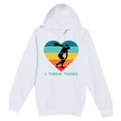 Track And Field Women Discus Thrower Premium Pullover Hoodie