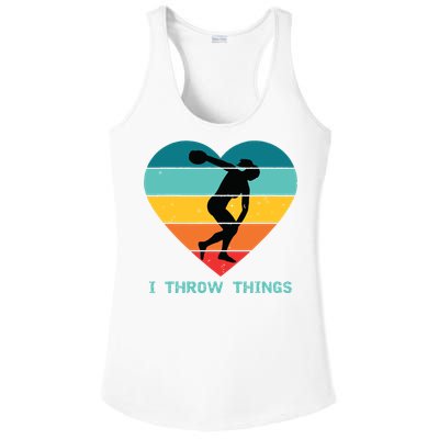 Track And Field Women Discus Thrower Ladies PosiCharge Competitor Racerback Tank