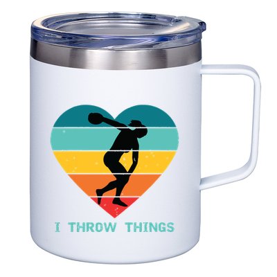 Track And Field Women Discus Thrower 12oz Stainless Steel Coffee Mug