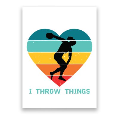 Track And Field Women Discus Thrower Poster