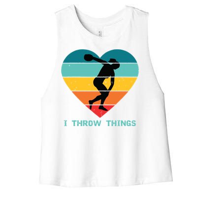 Track And Field Women Discus Thrower Women's Racerback Cropped Tank