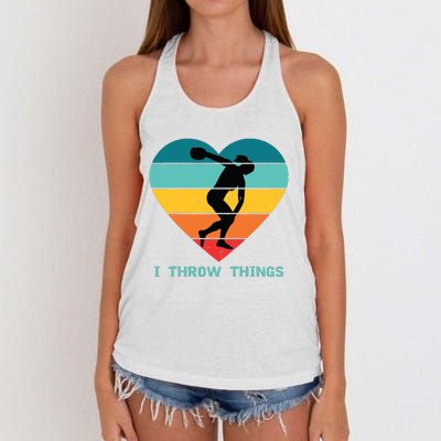 Track And Field Women Discus Thrower Women's Knotted Racerback Tank