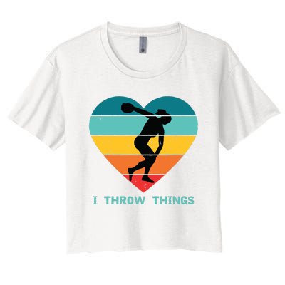 Track And Field Women Discus Thrower Women's Crop Top Tee