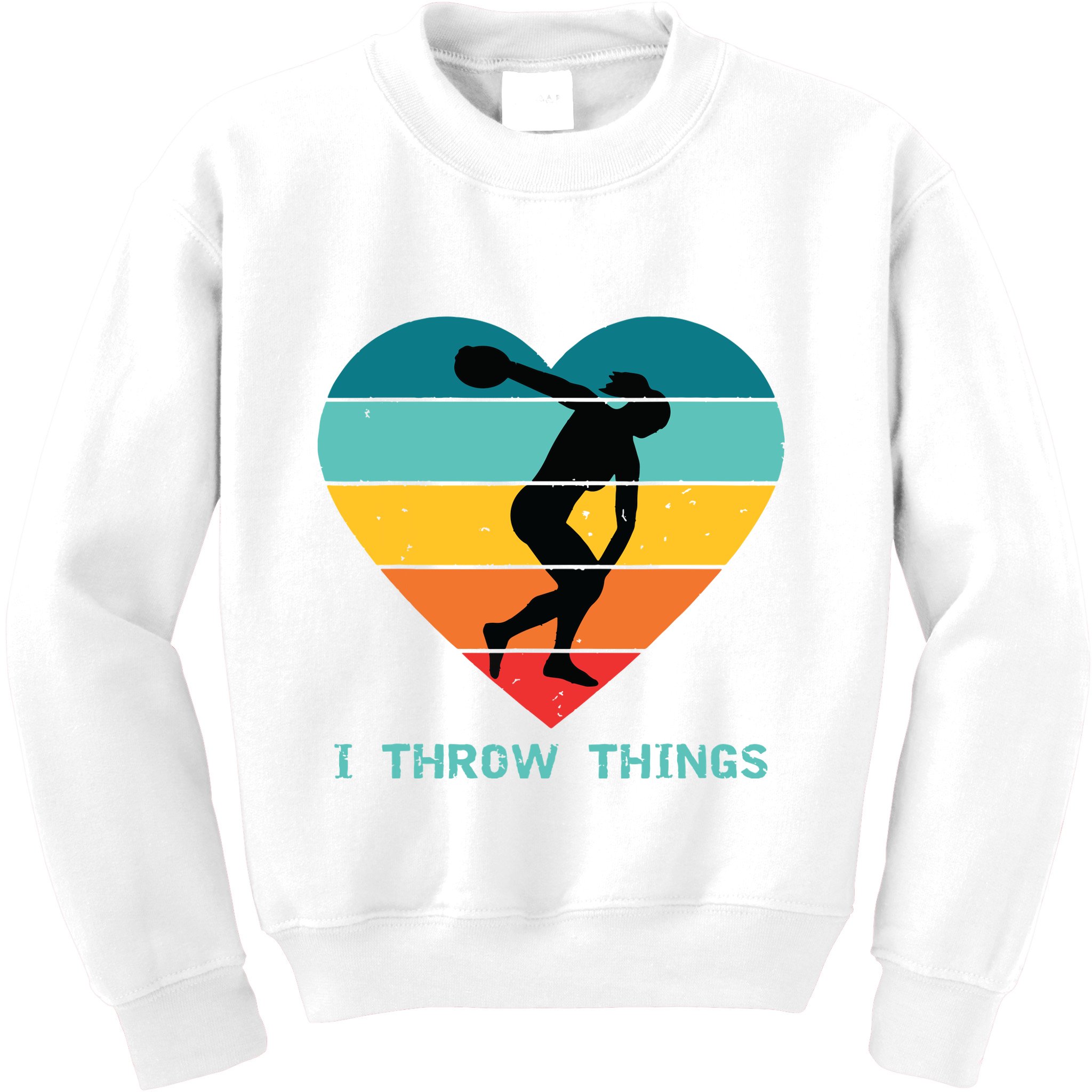 Track And Field Women Discus Thrower Kids Sweatshirt