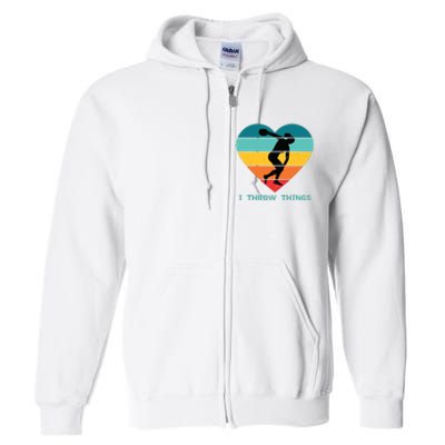 Track And Field Women Discus Thrower Full Zip Hoodie