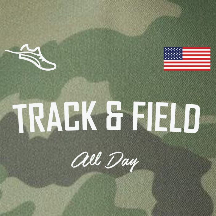 Track And Field Gifts Track Field All Day Usa Flag Legacy Tie Dye Trucker Hat