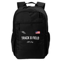 Track And Field Gifts Track Field All Day Usa Flag Backpack