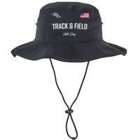Track And Field Gifts Track Field All Day Usa Flag Bucket Hat