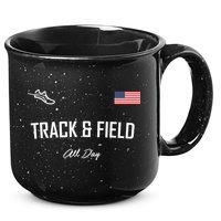 Track And Field Gifts Track Field All Day Usa Flag 15oz Campfire Ceramic Mug
