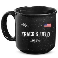 Track And Field Gifts Track Field All Day Usa Flag 15oz Campfire Ceramic Mug