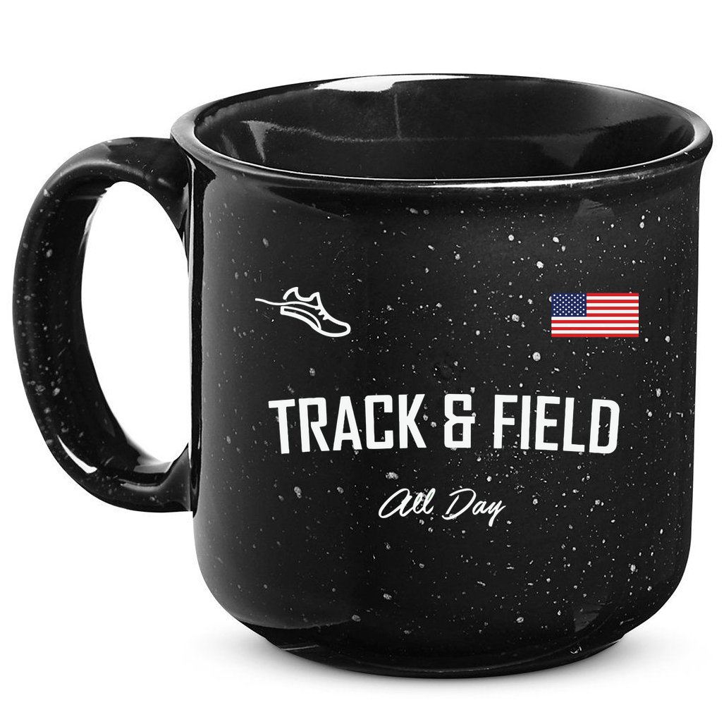 Track And Field Gifts Track Field All Day Usa Flag 15oz Campfire Ceramic Mug