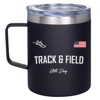 Track And Field Gifts Track Field All Day Usa Flag 12oz Stainless Steel Coffee Mug