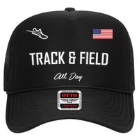 Track And Field Gifts Track Field All Day Usa Flag Hat
