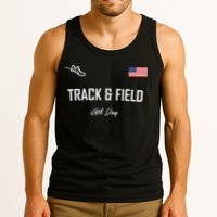 Track And Field Gifts Track Field All Day Usa Flag Tank Top