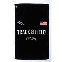 Track And Field Gifts Track Field All Day Usa Flag Golf Towel