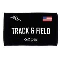 Track And Field Gifts Track Field All Day Usa Flag Microfiber Hand Towel