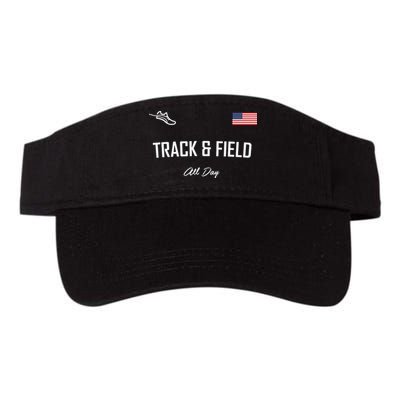Track And Field Gifts Track Field All Day Usa Flag Visor