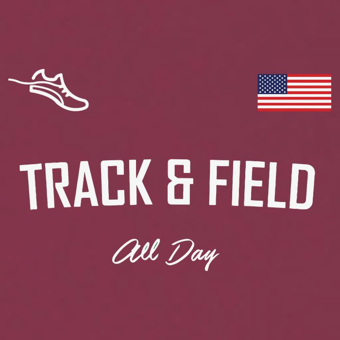 Track And Field Gifts Track Field All Day Usa Flag 16oz Travel Tumbler