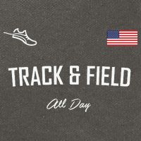 Track And Field Gifts Track Field All Day Usa Flag Cotton Canvas Backpack