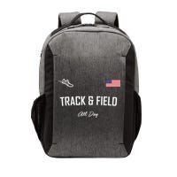 Track And Field Gifts Track Field All Day Usa Flag Vector Backpack