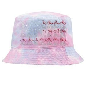 Tractor American Flag Farmer Tie-Dyed Bucket Hat