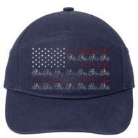 Tractor American Flag Farmer 7-Panel Snapback Hat