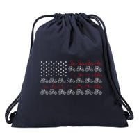 Tractor American Flag Farmer Drawstring Bag