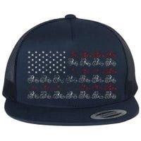 Tractor American Flag Farmer Flat Bill Trucker Hat