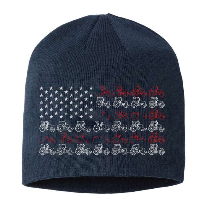 Tractor American Flag Farmer Sustainable Beanie