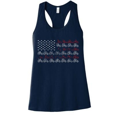 Tractor American Flag Farmer Womens Tank Top