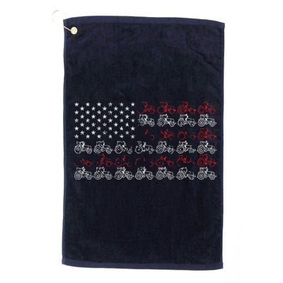 Tractor American Flag Farmer Golf Towel