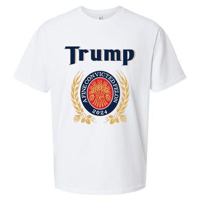 Trump A Fine Convicted Felon 2024 Beer Sueded Cloud Jersey T-Shirt