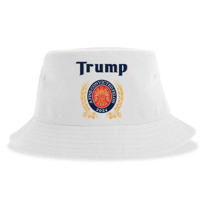 Trump A Fine Convicted Felon 2024 Beer Sustainable Bucket Hat