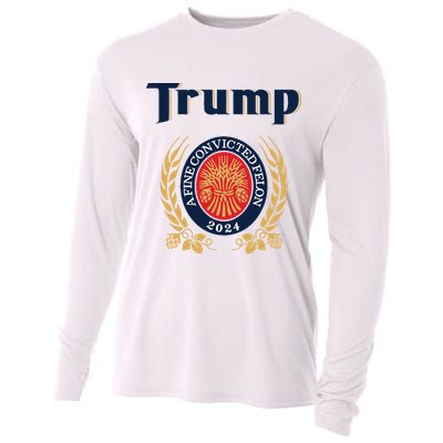Trump A Fine Convicted Felon 2024 Beer Cooling Performance Long Sleeve Crew