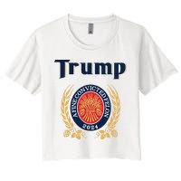 Trump A Fine Convicted Felon 2024 Beer Women's Crop Top Tee
