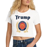Trump A Fine Convicted Felon 2024 Beer Women's Crop Top Tee