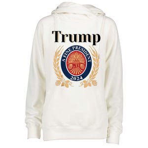 Trump A Fine President 2024 Re Election 2024 Womens Funnel Neck Pullover Hood