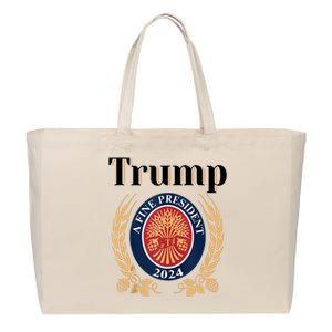 Trump A Fine President 2024 Re Election 2024 Cotton Canvas Jumbo Tote