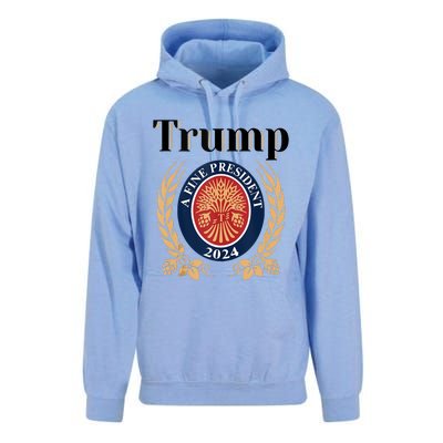 Trump A Fine President 2024 Re Election 2024 Unisex Surf Hoodie