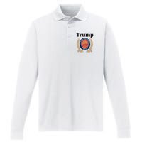 Trump A Fine President 2024 Re Election 2024 Performance Long Sleeve Polo