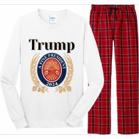 Trump A Fine President 2024 Re Election 2024 Long Sleeve Pajama Set