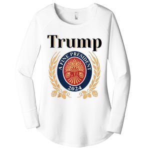 Trump A Fine President 2024 Re Election 2024 Women's Perfect Tri Tunic Long Sleeve Shirt