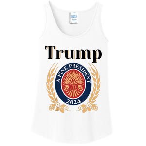 Trump A Fine President 2024 Re Election 2024 Ladies Essential Tank