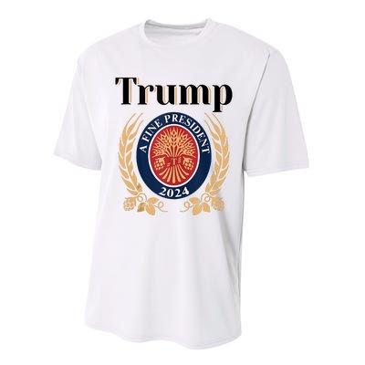 Trump A Fine President 2024 Re Election 2024 Performance Sprint T-Shirt